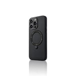 Apple iPhone 16 Pro Kılıf M-safe Şarj Özellikli Standlı Suni Deri Tasarımlı Pynana Dancing Circle Serisi Kapak