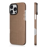 Apple iPhone 16 Pro Kılıf M-safe Şarj Özellikli Aramid Fiber Youngkit 1500D Extreme Wing Titanyum-Gold Serisi Kapak