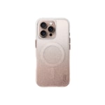 Apple iPhone 16 Pro Kılıf M-safe Şarj Özellikli Simli Arka Yüzey Askı Aparatlı Coehl Lumino Kapak