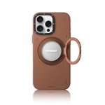 Apple iPhone 16 Pro Kılıf M-safe Şarj Özellikli 360° Standlı Basit Mat Deri Desenli Youngkit Tech Leather Serisi Kapak