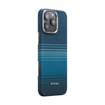 Apple iPhone 16 Pro Kılıf M-safe Şarj Özellikli Aramid Fiber Pitaka Tactile Woven Sunset-Moonrise Serisi Moonrise Kapak
