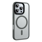 Apple iPhone 16 Pro Kılıf Mat Arka Yüzey Wireless Şarj Özellikli Zore Flet M-safe Kapak