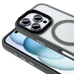 Apple iPhone 16 Pro Kılıf Mat Arka Yüzey Wireless Şarj Özellikli Zore Flet M-safe Kapak