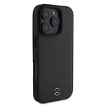 Apple iPhone 16 Pro Kılıf Mercedes Benz Orjinal Lisanslı M-safe Şarj Özellikli Dokulu ve Düz Deri Kapak