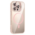 Apple iPhone 16 Pro Kılıf Standlı ve Kamera Lens Hediyeli M-Safe Şarj Özellikli Zore Etro Kapak