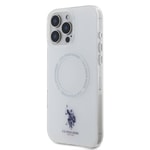 Apple iPhone 16 Pro Kılıf U.S. Polo Assn. Orjinal Lisanslı M-safe Şarj Özellikli IML Double Horse Logolu Ring Kapak