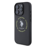Apple iPhone 16 Pro Kılıf U.S. Polo Assn. Orjinal Lisanslı M-safe Şarj Özellikli Circle ve Double Horse Logolu Deri Kapak