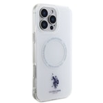 Apple iPhone 16 Pro Kılıf U.S. Polo Assn. Orjinal Lisanslı M-safe Şarj Özellikli IML Double Horse Logolu Ring Kapak