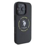 Apple iPhone 16 Pro Kılıf U.S. Polo Assn. Orjinal Lisanslı M-safe Şarj Özellikli Circle ve Double Horse Logolu Deri Kapak