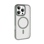 Apple iPhone 16 Pro Kılıf Wireless Şarj Özellikli Zore Krom M-safe Silikon Kapak