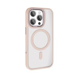 Apple iPhone 16 Pro Kılıf Wireless Şarj Özellikli Zore Krom M-safe Silikon Kapak