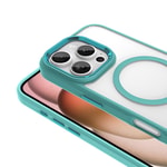 Apple iPhone 16 Pro Kılıf Wireless Şarj Özellikli Zore Krom M-safe Silikon Kapak