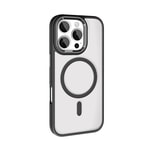 Apple iPhone 16 Pro Kılıf Wireless Şarj Özellikli Zore Krom M-safe Silikon Kapak