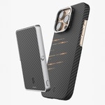 Apple iPhone 16 Pro Kılıf Wiwu DCC-206 M-safe Şarj Özellikli Kamera Standlı Aramid Fiber Tasarım Kapak