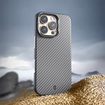 Apple iPhone 16 Pro Kılıf Wiwu DCC-206 M-safe Şarj Özellikli Kamera Standlı Aramid Fiber Tasarım Kapak