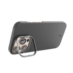 Apple iPhone 16 Pro Kılıf Wiwu DCC-208 M-safe Şarj Özellikli Kamera Standlı Aramid Fiber Tasarım Kapak
