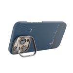 Apple iPhone 16 Pro Kılıf Wiwu DCC-209 M-safe Şarj Özellikli Kamera Standlı Aramid Fiber Tasarım Kapak