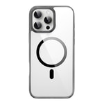 Apple iPhone 16 Pro Kılıf Wiwu MCC-101 iShield Pro Serisi M-safe Şarj Özellikli Crystal Sert PC Kapak