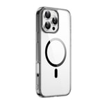 Apple iPhone 16 Pro Kılıf Wiwu MCC-101 iShield Pro Serisi M-safe Şarj Özellikli Crystal Sert PC Kapak