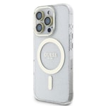 Apple iPhone 16 Pro Max Guess Orjinal Lisanslı 3'lü Aksesuar Seti IML Baskılı Simli Glitter Kılıf + Ekran Koruyucu + Lens Koruyucu