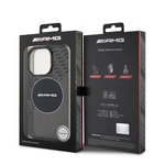 Apple iPhone 16 Pro Max Kılıf AMG Orjinal Lisanslı M-safe Şarj Özellikli IML Baskı Logolu Smoked Kapak
