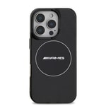 Apple iPhone 16 Pro Max Kılıf AMG Orjinal Lisanslı M-safe Şarj Özellikli IML Baskı Logolu Smoked Kapak