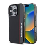 Apple iPhone 16 Pro Max Kılıf AMG Orjinal Lisanslı M-safe Şarj Özellikli IML Baskı Logolu Çift Katmanlı Bow Lines Kapak