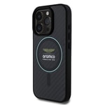Apple iPhone 16 Pro Max Kılıf Aston Martin Orjinal Lisanslı M-safe Şarj Özellikli Renkli Halka ve Karbon Fiber Tasarımlı Kapak