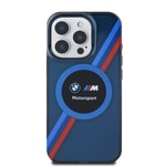 Apple iPhone 16 Pro Max Kılıf BMW Orjinal Lisanslı M-safe Şarj Özellikli M Logolu Üç Renk Çizgili Motorsport Circle Kapak