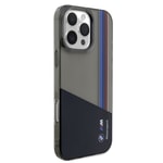 Apple iPhone 16 Pro Max Kılıf BMW Orjinal Lisanslı Yarı Transparan M Dizayn Çizgili Kapak