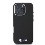 Apple iPhone 16 Pro Max Kılıf BMW Orjinal Lisanslı Tam Sarılmış Karbon Tasarımlı Metal Logo Suni Deri Kapak