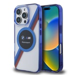 Apple iPhone 16 Pro Max Kılıf BMW Orjinal Lisanslı M-safe Şarj Özellikli M Logolu Üç Renk Çizgili Motorsport Circle Kapak