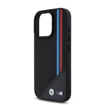 Apple iPhone 16 Pro Max Kılıf BMW Orjinal Lisanslı M-safe Şarj Özellikli M Logolu Üç Çizgili Dikiş Detaylı Meshed Tricolor Stripes Kapak
