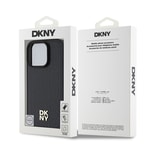 Apple iPhone 16 Pro Max Kılıf DKNY Orjinal Lisanslı M-safe Şarj Özellikli 3D Yazılı Repeat Pattern Kapak