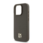 Apple iPhone 16 Pro Max Kılıf DKNY Orjinal Lisanslı M-safe Şarj Özellikli 3D Yazılı Repeat Pattern Kapak