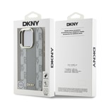 Apple iPhone 16 Pro Max Kılıf DKNY Orjinal Lisanslı M-safe Şarj Özellikli 3D Yazılı Checkered Pattern Kapak