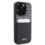 Apple iPhone 16 Pro Max Kılıf DKNY Orjinal Lisanslı Kartlıklı 3D Yazılı Repeat Texture Pattern Kapak