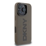 Apple iPhone 16 Pro Max Kılıf DKNY Orjinal Lisanslı M-safe Şarj Özellikli PU Deri Plain Kapak