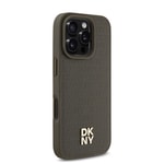 Apple iPhone 16 Pro Max Kılıf DKNY Orjinal Lisanslı M-safe Şarj Özellikli 3D Yazılı Repeat Pattern Kapak