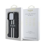 Apple iPhone 16 Pro Max Kılıf Guess Orjinal Lisanslı M-safe Şarj Özellikli 4G Şerit Tasarımlı Printed Kapak