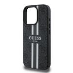 Apple iPhone 16 Pro Max Kılıf Guess Orjinal Lisanslı M-safe Şarj Özellikli 4G Şerit Tasarımlı Printed Kapak