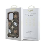 Apple iPhone 16 Pro Max Kılıf Guess Orjinal Lisanslı M-safe Şarj Özellikli 4G Desenli Yazı Logolu Peony Kapak