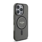 Apple iPhone 16 Pro Max Kılıf Guess Orjinal Lisanslı M-safe Şarj Özellikli Simli Silikon İnci Bileklikli Kapak