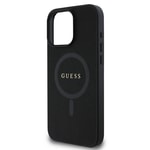 Apple iPhone 16 Pro Max Kılıf Guess Orjinal Lisanslı M-safe Şarj Özellikli Yazı Logolu Saffiano Classic Kapak