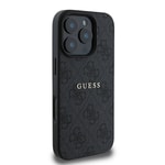 Apple iPhone 16 Pro Max Kılıf Guess Orjinal Lisanslı M-safe Şarj Özellikli 4G Desenli Yazı Logolu Kapak