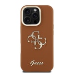 Apple iPhone 16 Pro Max Kılıf Guess Orjinal Lisanslı Grained Yazı Logolu Kamera Standlı Kapak