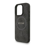 Apple iPhone 16 Pro Max Kılıf Guess Orjinal Lisanslı M-safe Şarj Özellikli PU Deri Bilek Askı İpli Yazı Logolu Kapak