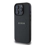Apple iPhone 16 Pro Max Kılıf Guess Orjinal Lisanslı M-safe Şarj Özellikli Yazı Logolu Grained Kapak