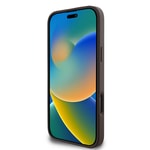 Apple iPhone 16 Pro Max Kılıf Guess Orjinal Lisanslı M-safe Şarj Özellikli 4G Desenli Çizgili Kartlıklı Kapak