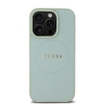 Apple iPhone 16 Pro Max Kılıf Guess Orjinal Lisanslı M-safe Şarj Özellikli Yazı Logolu Grained Kapak